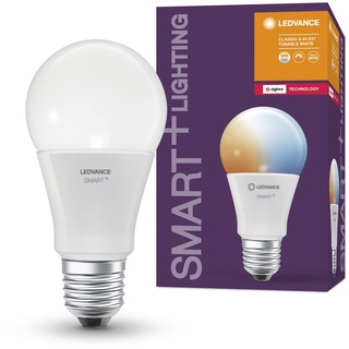 LEDVANCE e27 LED Lampe, Zigbee smart home Leuchtmittel mit 9 W (806Lumen) ersetzt 60W Glühbirne, dimmbar, Tunable weiß Lichtfarbe (2700-6500K), kompatibel mit Alexa, google oder App, Lampe im 1er-Pack