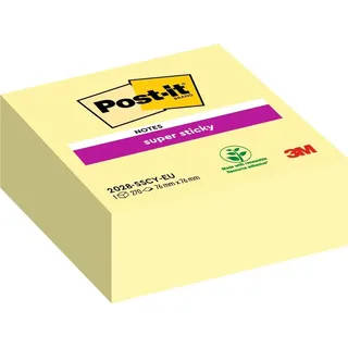Post-it Haftnotiz Super Sticky Würfel 76x76mm 270Blatt gelb