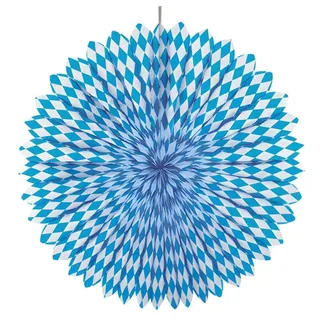 Papstar Dekofächer Ø 75 cm Bayrisch Blau