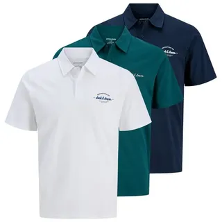 Jack & Jones Poloshirt JJBRANDON POLO SS 3PK MP (Packung, 3-tlg) weiß S (48)