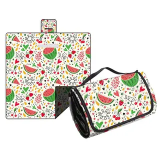 Hayisugal Picknickdecke Sandfrei Stranddecke Wasserdicht Campingdecke Waschbar Strandunterlage Tragbare Picknickdecke Soft für Strand,Picknick,Wandern,Reisen, Wassermelone, 150 x 200 cm