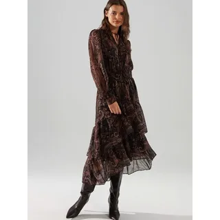 Trendyol Sommerkleid (1-tlg) Volant braun 40