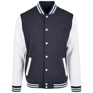 Build Your Brand Basic College Jacke Navy / White XL