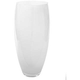 Fink Dekovase Vase AFRICA - weiß - Opalglas - H.28cm x Ø 14cm (1 St), Mundgeblasen und durchgefärbt - Durchmesser Öffnung ca. 13cm weiß