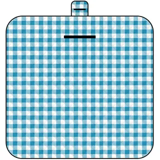 DOTBUY-SHOP Tartan Picknickdecke Wasserdicht, Campingdecke Stranddecke Maschinenwaschbar Faltbar Isoliert Picknickmatte, für Outdoor Strand, Campen, Wandern und Ausflüge (Blau,150 * 200cm)