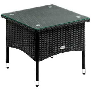 CASARIA Gartentisch 50 x 50 cm schwarz