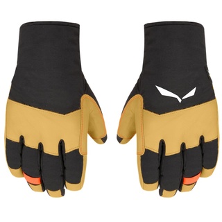 Salewa Handschuhe Ortles TW mit hoher Fingerfertigkeit - strapazierfähig, winddicht - schwarz/gelb Herren
