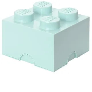 LEGO Aufbewahrungsstein, 4 Noppen, Stapelbare Aufbewahrungsbox, 5,7 l, mintgrün