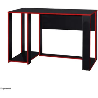 Hti-Living Gamer Gaming Desk 120 x 54 cm schwarz/rot