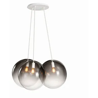 s.luce Pendelleuchte s.luce Orb Cluster Glas-Pendelleuchte 3-flammig 3x20cm Rauch Verlauf