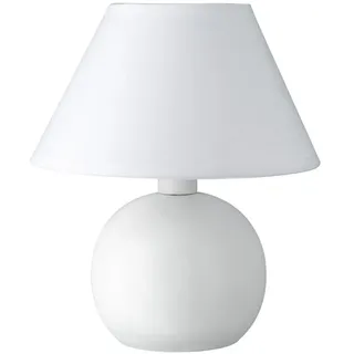 Nice Price Table&Desk Schirm Tischleuchte max.1x40W E14 Weiß 230V Stoff/Keramik