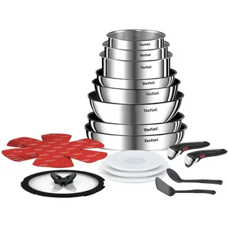 Tefal Ingenio Emotion, Pfannenset + Topfset, Schwarz, Silber