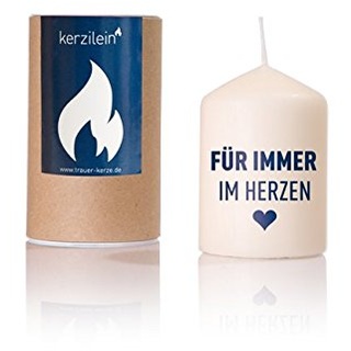 kerzilein Trauerkerze Flämmchen, dunkelblau, FÜR Immer IM Herzen