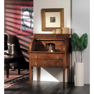 Xlmoebel Sekretär Massiver Schreibtisch im antiken italienischen Stil aus Holz (1 St., Schreibtisch), Hergestellt in Italy braun