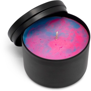 ILLUMIA Duftkerze Colorbomb | Handmade in Germany | 100% natürliches Sojawachs | Die Kerze für ganz besondere Momente | handgemachte Geschenkidee & Deko | Schwarze Dose + Black Blossom