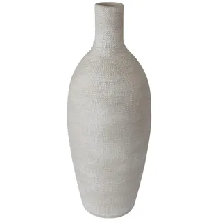 Bodenvase Tokio 80cm - Flaschenform, Creme grau, Keramik, Ø23cm CreaFlor Home