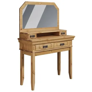 OTTO home Schminktisch Vinales, Konsole für den Flur (Made in Europe), aus massiver Kiefer, mit Fräsungen, FSC® zertifiziert beige