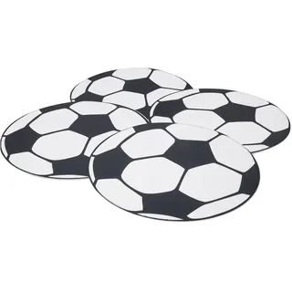 Tchibo - 4 Fußball-Platzsets - schwarz