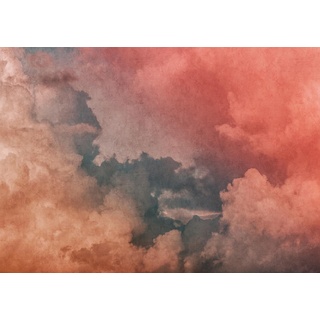 Rasch Tapete 363142 - Fototapete auf Vlies mit Wolken und Himmel in Rot und Blau - 3,00m x 4,24m (LxB)