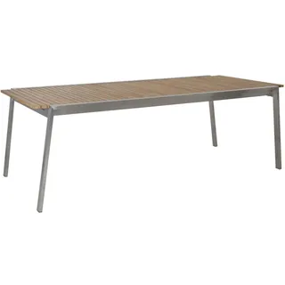Brafab Naos Gartentisch 220-320 x 100 x 73 cm Silber/Beige