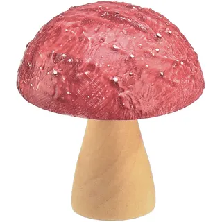 Holzpilze Deko Tischdeko Herbst Rot Natur 5×6cm 9St - Dekopilze Herbstdeko, 9