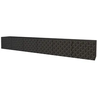 altdecor VIRA Lowboard 300 cm Schwarz Holz