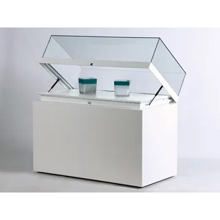 Moderne Vitrine mit Unterbau 100 x 100 x 60 cm