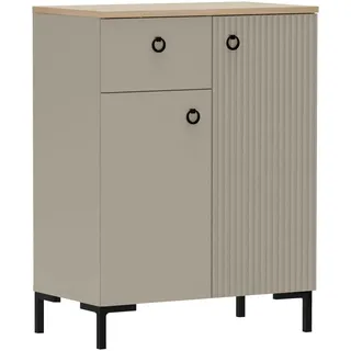 Home Affaire Kommode Luminara 70 x 93 x 41 cm Beige / Eiche