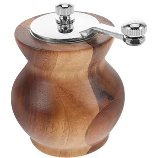 Amosfun Manuelle Pfeffermühle und Edelstahl mit Kurbel Einstellbarer Mahlgrad Tragbar für Küche und Grill