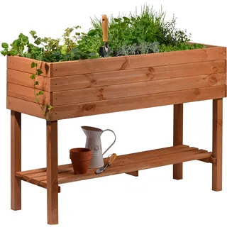 Dobar großes Hochbeet 117 x 40 x 80 cm Braun