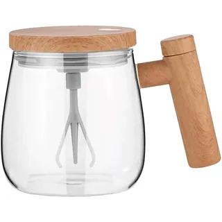 Hemousy Selbstrührende Tasse 400 ml Self Stirring Mug Elektrischer Selbstrührender Becher mit Deckel, Automatischer Rührbecher für Kaffee, Milch, Proteinpulver