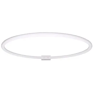 Ekershop Duschvorhangstange Alu Ringstange Weiß Rund Ø 80 cm Winkelstange für Duschvorhang, Ø 800 mm, Fixmaß, Wandmontage, Verschraubt, Aluminium, für Duschvorhang ohne Duschvorhangringe, auch als Umkleiderkabine weiß