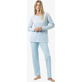 MEY Simple Stripes Pyjama Blau 42