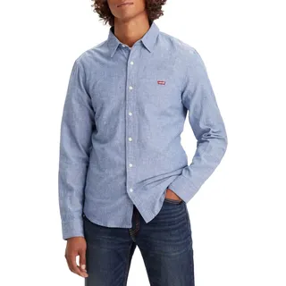 Levi's Battery Housemark Slim Langarmhemd Navy Peony M
