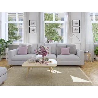 DEKOWE Mara S2 mit Bordüre Sisalteppich 67 x 133 cm Beige
