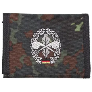 Nylongeldbörse, flecktarn, ABC -Abwehr, Klettv., Ausweisf.