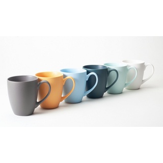 Hanseküche Tasse Hanseküche Kaffeebecher 6er Set in Groß – Kaffeetassen, Keramik, Optimales Volumen, Modernes Design bunt