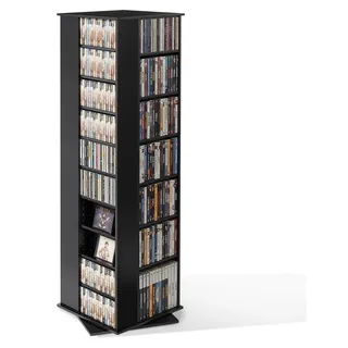 Vevor DVD-Drehregal Standregal 47,5 x 47,5 x 163,6 cm Schwarz