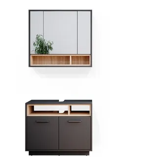 Vicco Badmöbel-Set Beatrice 2er Set aus Spiegelschrank Unterschrank