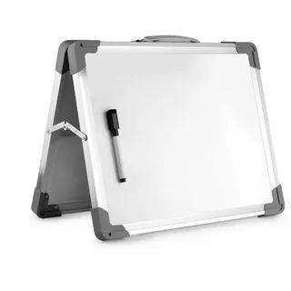 euroharry Memoboard 38x30cm Magnetische Kleines Desktop-Whiteboard-Staffelei, faltbare