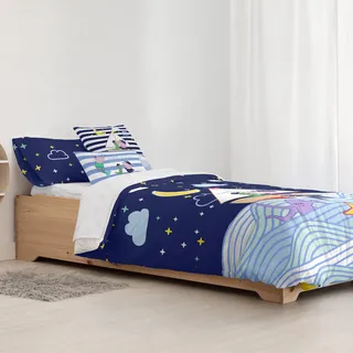 Belum Peppa Pig Bettbezug mit Knöpfen, 100% Baumwolle, für 105 cm breite Betten (180 x 240 cm)