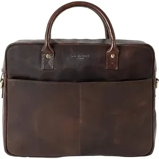 HOLZRICHTER Berlin - Große Aktentasche aus Leder (No 1-1), 30 x 39 x 10 cm Laptoptasche für Herren, Hochwertiges 15" Briefcase für die Arbeit, Businesstasche in Marone - M