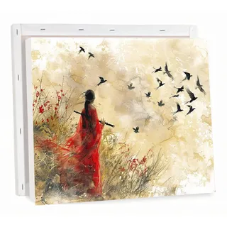 Malen Nach Zahlen Erwachsene mit Rahmen, DIY Paint by Numbers Japan Kit Mit Pinseln und Acrylfarbe, Malen Nach Zahlen Geisha Handgemalt Ölgemälde Leinwand für Home Decor Geschenke 20x30 cm h-5882