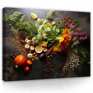 LEINWANDBILD Küche Gewürze 60x40