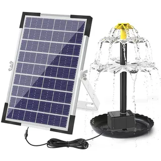 6-watt-solarpumpe Für Springbrunnen Mit 9 Düsen, Ideal Für Vogeltränken, Gartenteiche, Schwimmbecken, Aquarien Und Andere Außenbereiche.