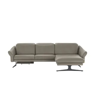 himolla Ecksofa Leder 1059 ¦ grau ¦ Maße (cm): B: 284 H: 83 T: 179.0