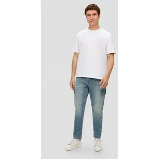 s.Oliver Stoffhose Jeans Scube / Relaxed Fit / High Rise / Straight Leg Blende blau 31/32