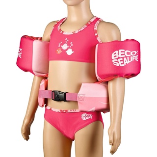 BECO-SEALIFE Schwimmhilfe Kinder 2– 6 Jahre, Schwimmanfänger-Set aus Schwimmflügel und Schwimmgürtel für Kinder von 15– 30 kg – in Pink