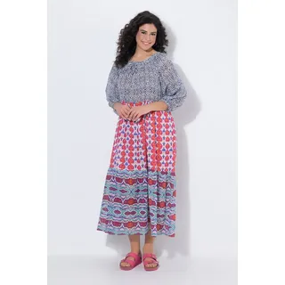 Ulla Popken Maxikleid A-Linie Blau 50/52