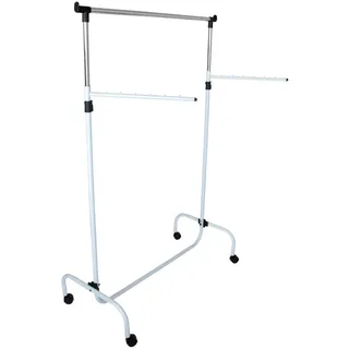 Wenko Trio Kleiderständer 87 x 165 x 44 cm weiß/silber
